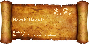 Morth Harald névjegykártya